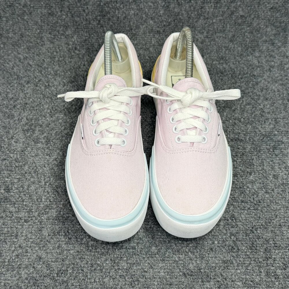 Vans Era Stacked Paltform‎ Sneakers Women's 9.5 Pink Blue Yellow Low Lace Retro - Picture 4 of 12